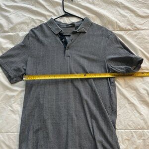 Theory Black and Gray Polo Shirt